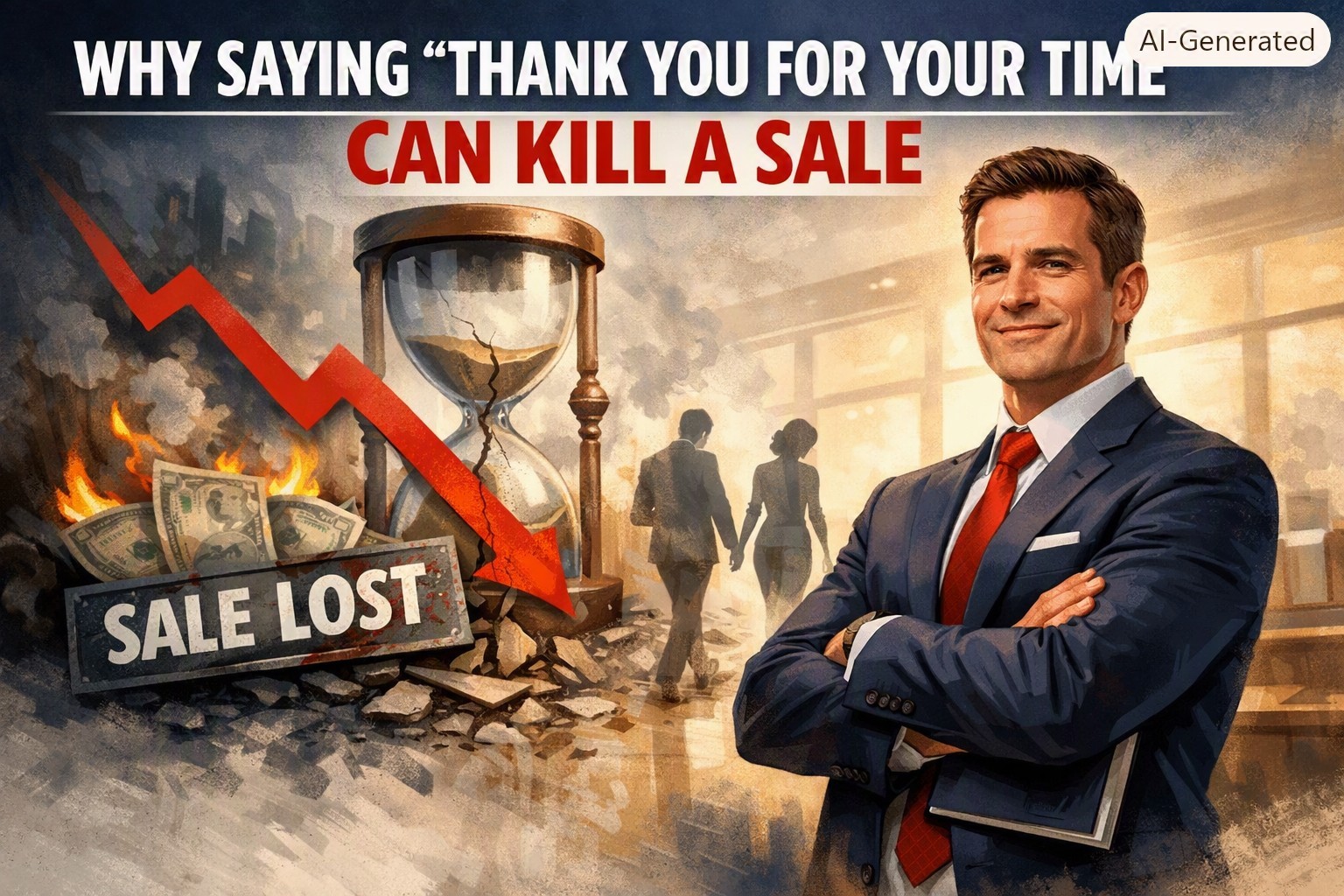 Why saying “thank you for your time” can kill a sale